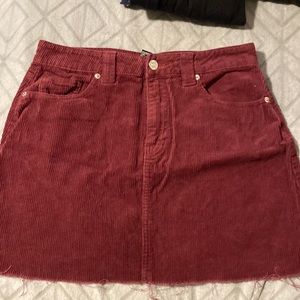 Maroon suede skirt, Forever 21 brand, size large